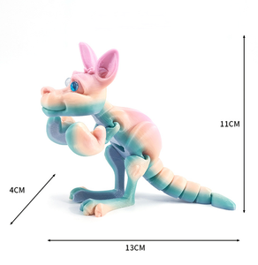 New Arrival hotsale sinh thái thân thiện 3D in Kangaroo Viên nang đồ chơi tùy chỉnh linh hoạt Doanh 3D in động vật khuyến mãi đồ chơi - Product Image 6