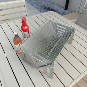 Barbecue pliant multifonction portable <span class=keywords><strong>en</strong></span> acier inoxydable durable, réchaud <span class=keywords><strong>de</strong></span> camping, grille <span class=keywords><strong>de</strong></span> cuisson, poêle à <span class=keywords><strong>bois</strong></span> et à charbon <span class=keywords><strong>de</strong></span> <span class=keywords><strong>bois</strong></span> - Product Image 4