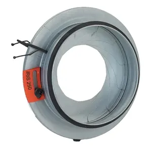 <strong>Damper</strong> for duct ventilation round <strong>iris</strong> galvanized steel for hvac and system east bd silver gray - Product Image 1