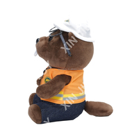 Ours en peluche rembourré de coton PP, personnalisable, ours en peluche pompier avec services OEM ODM