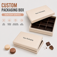 Boîte à épaule de luxe avec couvercle et fond, avec plateau en plastique à 9 compartiments, en carton gris mat 1500 GSM, pour emballage cadeau