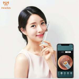 Pakiss, venta al por mayor, removedor de cera de oído portátil de acero inoxidable con cámara y aspiradora, Sensor CMOS, 30FPS, selección de oreja - Product Image 5