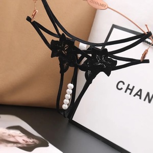 Mutandine da donna Sexy Lingerie Sexy perizoma di perle apertura sul cavallo G-strings tentazione biancheria intima da donna mutande erotiche femminili - Product Image 2