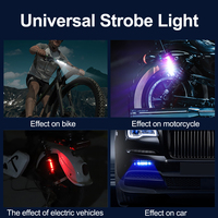 Mini luz LED estroboscópica inalámbrica para coche, faro de advertencia con indicador de señal de Dron, para motocicleta y Scooter, color rojo y azul, Universal
