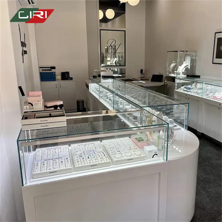 CIRI Popular jewellery glass display cabinet stainless steel watches jewelry showcase