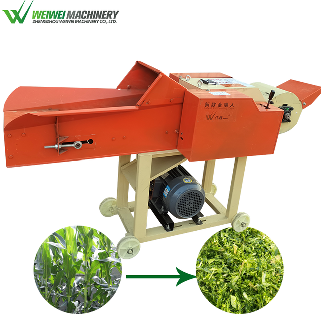Thickened Weiwei Horizontal New Crop Straw Cutter Grass Cutting Crusher Hammer Mill  Chaff Cutter Machine