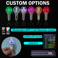Light Stick K-Pop Custom Logo RGBW LED Warna-warni, Daya Tahan Baterai 6-13 Jam - Lampu Portabel dengan Tombol Aktifasi Gantungan Kunci