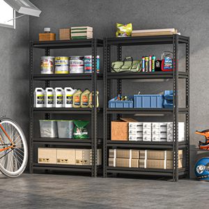 Estantería de garaje Estantes de almacenamiento de alta resistencia Estantes de almacenamiento de garaje ajustables de 5 niveles Estante para sótano Almacén Cocina - Product Image 2