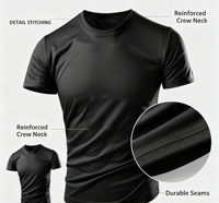 T-shirt de sport professionnel pour homme, couleur unie, séchage rapide, design vierge, idéal pour uniforme d'équipe athlétique et usage en salle de sport