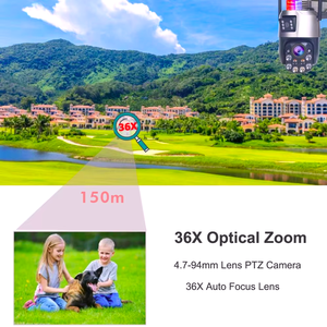 36X <span class=keywords><strong>Zoom</strong></span> 6MP Lente dual Wifi al aire libre Cámara DE SEGURIDAD 150m <span class=keywords><strong>Zoom</strong></span> Visión nocturna Gran angular Audio bidireccional Cámara de red inalámbrica - Product Image 5
