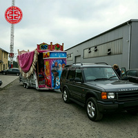 Manège de fête foraine Amsumemt, manège sur remorque, modèle de carrousel sur remorque, carrousel pour enfants sur remorque, manèges mécaniques sur remorques
