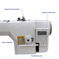 Machine à coudre industrielle à plat à une aiguille à alimentation rapide pour tissus et t-shirts, modèle 8700