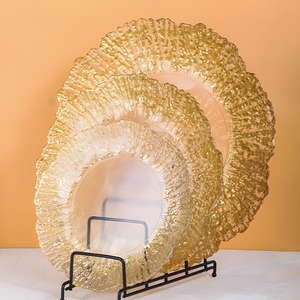 Bán Buôn Hoa Hướng Dương San Hô Mô Hình Cây Ren Ăn Tối Sạc Tấm Vàng Bạc Rim Vàng Lá Mạ Điện Rõ Ràng Thủy Tinh Nhựa - Product Image 3