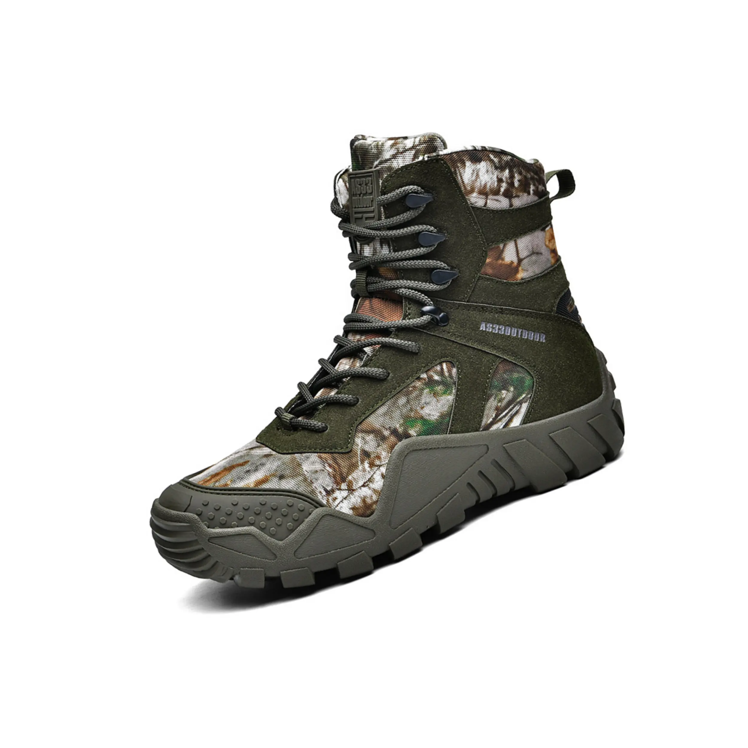 Chaussures de randonnée imperméables en cuir nubuck véritable pour hommes, chaussures de trekking, chaussures de plein air, bottes pour hommes