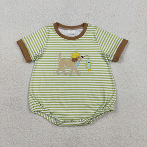 Romper de Algodón Orgánico con Estampado de Conejitos y Flores Azules para Bebés Niñas, Precio de Fábrica al por Mayor, Boutique SIS - Product Image 3