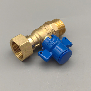 <span class=keywords><strong>Vanne</strong></span> de compteur d'eau verrouillable DN20 avec poignée en aluminium et écrou de verrouillage sans bille manuel en laiton OEM personnalisable - Product Image 6