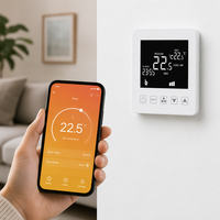 Thermostat numérique Tuya FCU pour contrôle intelligent WIFI AC90~240V Climatisation Chauffage Communication RS485 Modbus 7 jours