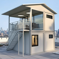 Villa en conteneurs préfabriquée modulaire à deux étages avec vue panoramique, respectueuse de l'environnement et économique