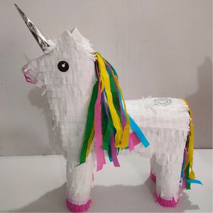 Piñata <span class=keywords><strong>licorne</strong></span> arc-en-ciel 3D, décoration de fête d'anniversaire amusante pour enfants - Product Image 2