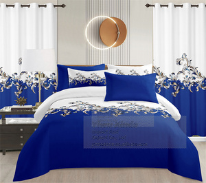 Juego de Ropa de Cama Desechable de 8 Piezas, Tamaño King, Microfibra, 300 Hilos, Sábanas con Cortinas a Juego, Transpirable, Sin Arrugas, Gran Venta - Product Image 5