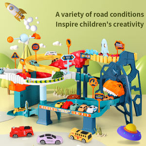 Aventure éducative pour enfants espace dinosaure voiture piste Offre Spéciale bricolage assemblage 4 fentes voiture course ensembles jouet avec lumière et son - Product Image 4