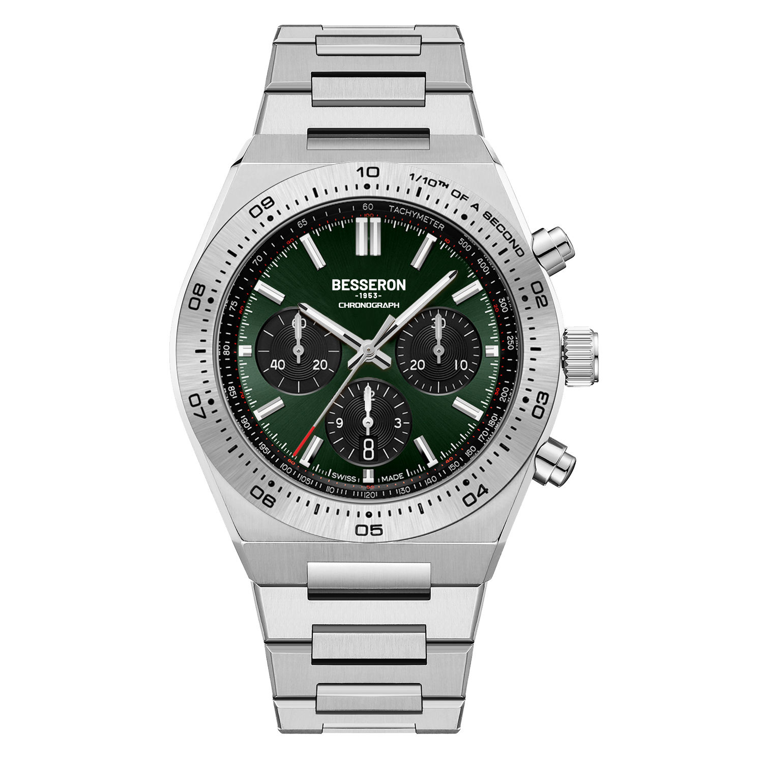 Green chronograph watch