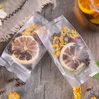 Mélange de tisanes naturelles aux fleurs et fruits en sachet : Citron, Rose, Chrysanthème, Feuille de Lotus, Graine de Cassia, Sucre de roche - Sachet individuel