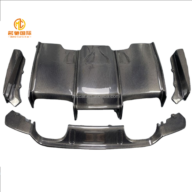 For BMW F80 M3/F82 F83 M4 PSM Style Carbon Fiber Diffuser (4 Pieces) Rear Bumper