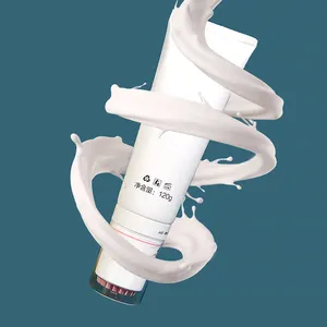 Anpassbares neues Design 120ml Gesichts reiniger Silikon massage bürste Kunststoff röhre Leere Kosmetik röhre mit Bürsten applikator