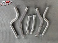 Tuyau d'échappement avant en acier inoxydable KM Performance pour Mercedes E400 Coupé C207 3.0T V6, design droit avec isolation thermique