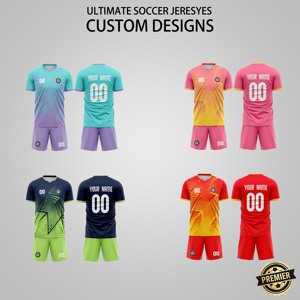 Комплект футбольной формы унисекс с индивидуальным логотипом: футболка и шорты, 100% полиэстер, термотрансферная печать, быстросохнущий, дышащий, для командного футбола - Product Image 2