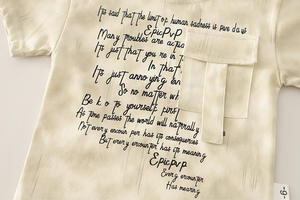 Nouvel ensemble de vêtements d'été 2026 pour garçon : <span class=keywords><strong>chemise</strong></span> <span class=keywords><strong>beige</strong></span> à manches courtes imprimée lettres + short en jean, ensemble 2 pièces - Product Image 5