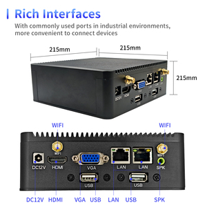 Vente directe usine – Mini PC industriel portable sans ventilateur avec double LAN intégré pour rail DIN, YKRGKJ002, double COM et double LAN, idéal pour - Product Image 2