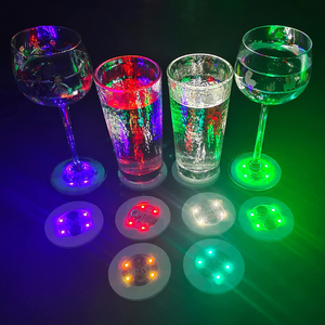 แผ่นรองแก้วสติกเกอร์ไฟ LED กระพริบสำหรับปาร์ตี้งานแต่งงานไนท์คลับราคาถูก - Product Image 2