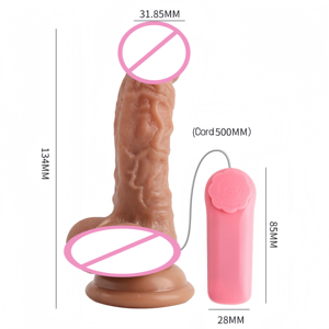 Dildo Vibrante Realistico con Telecomando - 10 Velocità, Pene Artificiale con Ventosa, Giocattolo Sessuale Senza Mani Sicuro per il Corpo per Donna, Vendita all'Ingrosso - Product Image 1
