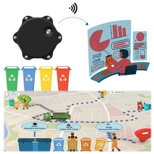 Draadloze Smart Lorawan Nb-Iot 4G LTE-<span class=keywords><strong>M</strong></span> Vuilnisbak Ultrasone Lege Detectie Afvalbak Vulniveau Statusdetector Sensor Df703 - Product Image 1