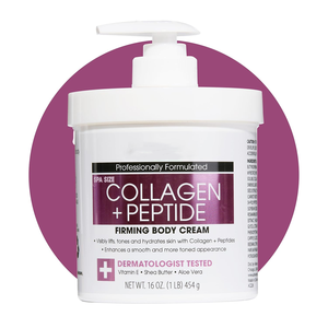 Crème pour le <span class=keywords><strong>corps</strong></span> au peptide de collagène clinique avancée avec vitamine E beurre de karité et aloe vera pour raffermir le <span class=keywords><strong>corps</strong></span> 454g - Product Image 1