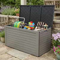 Boîte de rangement extérieure en plastique VERTAK 680L/180 gallons, organisateur de jardin, bac à outils de jardinage extra large pour patio