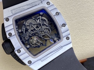 Reloj Mecánico Luminoso de Lujo y Súper Calidad, Resistente al Agua, Movimiento APS Factory RMUL2, RM061 NTPT, Esqueleto de Carbono Blanco - Product Image 5