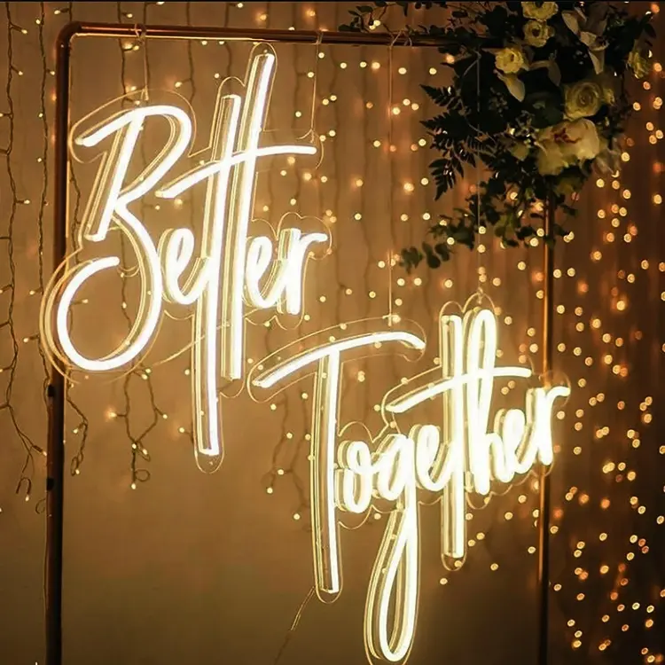 JAGUARSIGN Manufacturer Custom Neon Light Wedding Decorative Resin Cast Neon Sign Drop Shipping