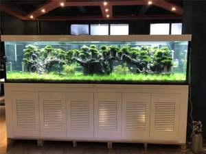 Réservoir d'<span class=keywords><strong>aquarium</strong></span> à eau salée personnalisable en verre clair ultra blanc à faible teneur en fer cristal de grande taille - Product Image 3