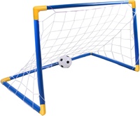 Set gawang sepak bola Mini portabel anak, perlengkapan latihan sepak bola lipat cepat