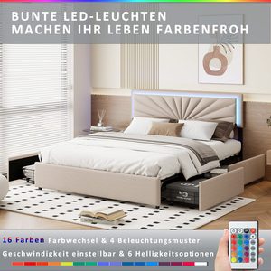 Muebles elegantes de lujo bastante contenible encaissable doble dormitorio completo estilo cama con cajón de madera moderno individual - Product Image 2