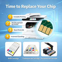 Chip Permanente L para Cartuchos de Tinta HP 990 991 992 993 99U, Compatible con Impresoras HP PageWide Pro MFP 777 772 750 774 779 755 77440