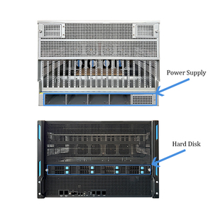 7U Gen5 8-GPU Rackmount Server Chassis with Fan Aluminum 5090 AI <b>Compute</b> Propaganda Storage Front Ports ATX - Product Image 2