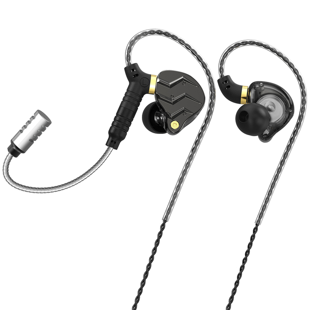 KG01 High-Fidelity In-Ear Wired Headphones with Rotating Plug-and-Pull Microphone for Gaming & Music Listening