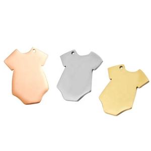 义乌赛隆不锈钢衣服饰品可刻ID空白吊牌钥匙扣挂包配件婴儿衣服狗牌 - Product Image 1