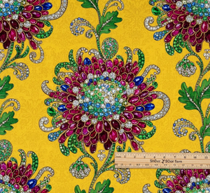 Tissu d'ameublement élégant à motif floral et bijoux pour canapés, chaises, ottomanes, rideaux de fenêtre et coussins décoratifs – Design d'intérieur - Product Image 4