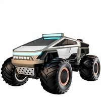 Nouvelle voiture télécommandée tout-terrain en alliage avec évitement d'obstacles, son, lumière et musique, jouet camion électrique RC pour enfants