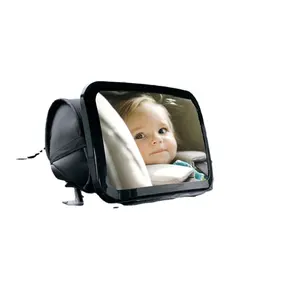 Rear Facing Baby View Mirror for Child Safety Car Seat - Crystal Clear Reflection via Crash-tested & Shatterproof Convex Mirror